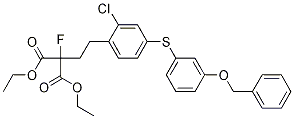 2-(2-[4-(3-BENZYLOXY-PHENYLSULFANYL)-2-CHLORO-PHENYL]-ETHYL)-2-FLUORO-MALONIC ACID DIETHYL ESTER CAS#: 1023648-24-9