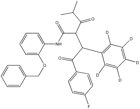 2-[2-(4-Fluorophenyl)-2-oxo-1-phenyl-D5-ethyl]-4-methyl-3-oxo-pentanoic Acid, (2-Benzyloxy-phenyl)-amide CAS#: 1020719-43-0