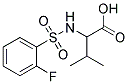 2-[[(2-FLUOROPHENYL)SULFONYL]AMINO]-3-METHYLBUTANOIC ACID CAS#: 1009676-99-6