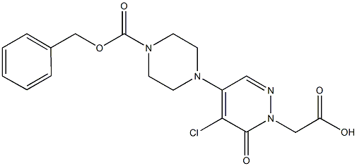 2-[4-{4-[(benzyloxy)carbonyl]piperazino}-5-chloro-6-oxo-1(6H)-pyridazinyl]acetic acid CAS#: 1000018-20-1