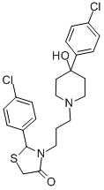 2-(4-Chlorophenyl)-3-(3-(4-(4-chlorophenyl)-4-hydroxy-1-piperidinyl)pr opyl)-4-thiazolidinone CAS#: 182188-91-6
