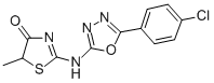 2-((5-(4-Chlorophenyl)-1,3,4-oxadiazol-2-yl)amino)-5-methyl-4(5H)-thia zolone CAS#: 199339-17-8