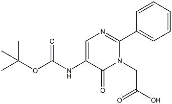 2-(5-(tert-butoxycarbonylamino)-6-oxo-2-phenylpyrimidin-1(6H)-yl)acetic acid CAS#: 184710-54-1