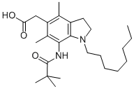 2-[7-(2,2-dimethylpropanoylamino)-4,6-dimethyl-1-octyl-2,3-dihydroindo l-5-yl]acetic acid CAS#: 189198-30-9