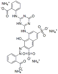 2-[[8-[[6-[(2-Carboxyphenyl)amino]-1,4-dihydro-4-oxo-1,3,5-triazin-2-yl]amino]-1-hydroxy-3,6-disulfo-2-naphthalenyl]azo]benzoic acid, tetraammonium salt CAS#: 183130-96-3