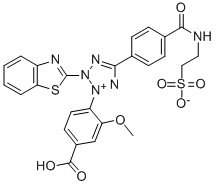 2-Benzothiazolyl-3-(4-carboxy-2-methoxyphenyl)-5-(4-(2-sulfoethylcarbamoyl)phenyl)-2H-tetrazolium CAS#: 178925-54-7