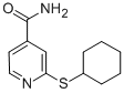 2-(CYCLOHEXYLTHIO)-PYRIDINE-4-CARBOXAMIDE CAS#: 189759-00-0