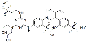 2-Naphthalenesulfonic acid, 6-amino-5-4-4-bis(2-hydroxyethyl)amino-6-(2-sulfoethyl)amino-1,3,5-triazin-2-ylamino-2-sulfophenylazo-4-hydroxy-, trisodium salt CAS#: 182061-89-8
