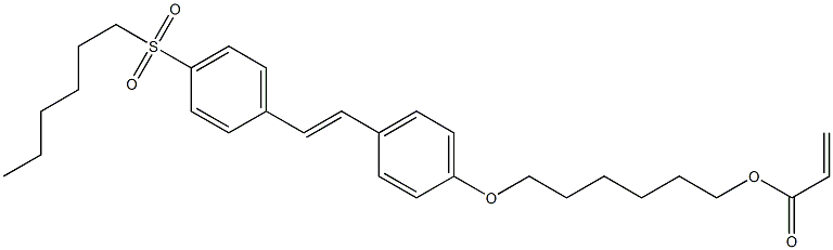 2-Propenoic acid, 6-[4-[2-[4-(hexylsulfonyl)phenyl]ethenyl]phenoxy]hexyl ester, (E)- CAS#: 199325-44-5