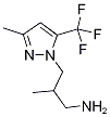 2-methyl-3-[3-methyl-5-(trifluoromethyl)-1H-pyrazol-1-yl]-1-propanamine(SALTDATA: FREE) CAS#: 1006348-75-9