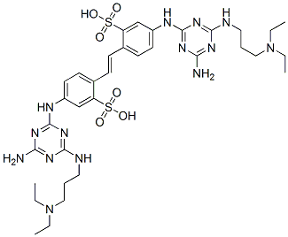 2,2'-(1,2-Ethenediyl)bis[5-[[4-amino-6-[[3-(diethylamino)propyl]amino]-1,3,5-triazin-2-yl]amino]-benzenesulfonic acid] CAS#: 191617-01-3