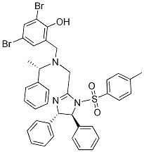 2,4-DibroMo-6-[[[[(4S,5S)-4,5-dihydro-4,5-diphenyl-1-tosyl-1H-iMidazol-2-yl]Methyl][(S)-1-phenylethyl]aMino]Methyl]phenol CAS#: 1009582-56-2