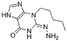 (2E)-3-pentyl-3,7-dihydro-1H-purine-2,6-dione 2-hydrazone CAS#: 1000166-82-4