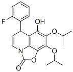 2H,6H-Oxazolo[5,4,3-ij]quinolin-2-one,  6-(2-fluorophenyl)-7-hydroxy-8,9-bis(1-methylethoxy)- CAS#: 188824-93-3