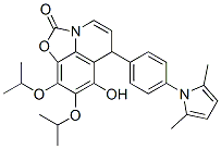 2H,6H-Oxazolo[5,4,3-ij]quinolin-2-one,  6-[4-(2,5-dimethyl-1H-pyrrol-1-yl)phenyl]-7-hydroxy-8,9-bis(1-methylethoxy)-  (9CI) CAS#: 188825-09-4