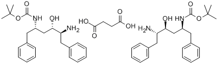 (2S,3S,5S)-5-tert-Butyloxycarbonylamino-2-amino-3-hydroxy-1,6-diphenylhexane succinate CAS#: 183388-64-9