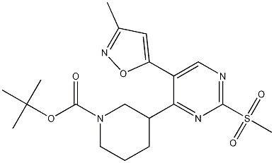 3-[5-(3-Methyl-5-isoxazolyl)-2-(methylsulfonyl)-4-pyrimidinyl]-1-Piperidinecarboxylic acid,1,1-dimethylethylester CAS#: 1017793-03-1