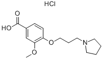 3-METHOXY-4-[3-(1-PYRROLIDINYL)PROPOXY]-BENZOIC ACID HYDROCHLORIDE CAS#: 199327-71-4