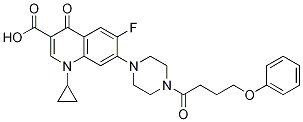 3-Quinolinecarboxylic acid, 1-cyclopropyl-6-fluoro-1,4-dihydro-4-oxo-7-[4-(1-oxo-4-phenoxybutyl)-1-piperazinyl]- CAS#: 1053951-49-7