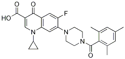 3-Quinolinecarboxylic acid, 1-cyclopropyl-6-fluoro-1,4-dihydro-4-oxo-7-[4-(2,4,6-triMethylbenzoyl)-1-piperazinyl]- CAS#: 1054130-38-9
