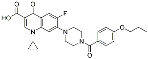 3-Quinolinecarboxylic acid, 1-cyclopropyl-6-fluoro-1,4-dihydro-4-oxo-7-[4-(4-propoxybenzoyl)-1-piperazinyl]- CAS#: 1054130-45-8