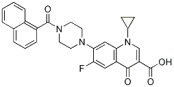 3-Quinolinecarboxylic acid, 1-cyclopropyl-6-fluoro-1,4-dihydro-7-[4-(1-naphthalenylcarbonyl)-1-piperazinyl]-4-oxo- CAS#: 1044146-02-2