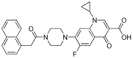 3-Quinolinecarboxylic acid, 1-cyclopropyl-6-fluoro-1,4-dihydro-7-[4-[2-(1-naphthalenyl)acetyl]-1-piperazinyl]-4-oxo- CAS#: 1053950-11-0
