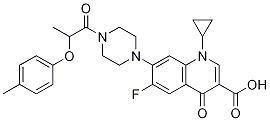 3-Quinolinecarboxylic acid, 1-cyclopropyl-6-fluoro-1,4-dihydro-7-[4-[2-(4-Methylphenoxy)-1-oxopropyl]-1-piperazinyl]-4-oxo- CAS#: 1053951-94-2