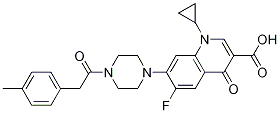 3-Quinolinecarboxylic acid, 1-cyclopropyl-6-fluoro-1,4-dihydro-7-[4-[2-(4-Methylphenyl)acetyl]-1-piperazinyl]-4-oxo- CAS#: 1051224-24-8