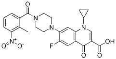 3-Quinolinecarboxylic acid, 1-cyclopropyl-6-fluoro-1,4-dihydro-7-[4-(2-Methyl-3-nitrobenzoyl)-1-piperazinyl]-4-oxo- CAS#: 1054111-24-8