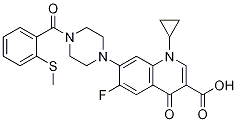 3-Quinolinecarboxylic acid, 1-cyclopropyl-6-fluoro-1,4-dihydro-7-[4-[2-(Methylthio)benzoyl]-1-piperazinyl]-4-oxo- CAS#: 1054011-01-6
