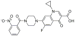 3-Quinolinecarboxylic acid, 1-cyclopropyl-6-fluoro-1,4-dihydro-7-[4-(2-nitrobenzoyl)-1-piperazinyl]-4-oxo- CAS#: 1053950-03-0
