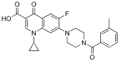 3-Quinolinecarboxylic acid, 1-cyclopropyl-6-fluoro-1,4-dihydro-7-[4-(3-Methylbenzoyl)-1-piperazinyl]-4-oxo- CAS#: 1054010-06-8