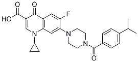 3-Quinolinecarboxylic acid, 1-cyclopropyl-6-fluoro-1,4-dihydro-7-[4-[4-(1-Methylethyl)benzoyl]-1-piperazinyl]-4-oxo- CAS#: 1053950-35-8