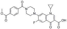 3-Quinolinecarboxylic acid, 1-cyclopropyl-6-fluoro-1,4-dihydro-7-[4-[4-(Methoxycarbonyl)benzoyl]-1-piperazinyl]-4-oxo- CAS#: 1053952-02-5