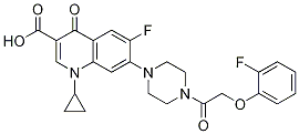3-Quinolinecarboxylic acid, 1-cyclopropyl-6-fluoro-7-[4-[2-(2-fluorophenoxy)acetyl]-1-piperazinyl]-1,4-dihydro-4-oxo- CAS#: 1054010-46-6