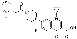 3-Quinolinecarboxylic acid, 1-cyclopropyl-6-fluoro-7-[4-[2-(2-fluorophenyl)acetyl]-1-piperazinyl]-1,4-dihydro-4-oxo- CAS#: 1054130-69-6