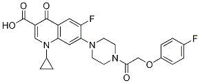 3-Quinolinecarboxylic acid, 1-cyclopropyl-6-fluoro-7-[4-[2-(4-fluorophenoxy)acetyl]-1-piperazinyl]-1,4-dihydro-4-oxo- CAS#: 1054130-85-6