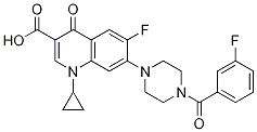 3-Quinolinecarboxylic acid, 1-cyclopropyl-6-fluoro-7-[4-(3-fluorobenzoyl)-1-piperazinyl]-1,4-dihydro-4-oxo- CAS#: 1054009-50-5
