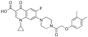 3-Quinolinecarboxylic acid, 1-cyclopropyl-7-[4-[2-(3,4-diMethylphenoxy)acetyl]-1-piperazinyl]-6-fluoro-1,4-dihydro-4-oxo- CAS#: 1054129-67-7