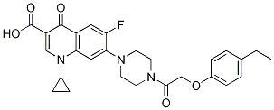3-Quinolinecarboxylic acid, 1-cyclopropyl-7-[4-[2-(4-ethylphenoxy)acetyl]-1-piperazinyl]-6-fluoro-1,4-dihydro-4-oxo- CAS#: 1054010-54-6