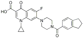 3-Quinolinecarboxylic acid, 1-cyclopropyl-7-[4-[(2,3-dihydro-1H-inden-5-yl)carbonyl]-1-piperazinyl]-6-fluoro-1,4-dihydro-4-oxo- CAS#: 1054129-91-7