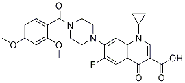 3-Quinolinecarboxylic acid, 1-cyclopropyl-7-[4-(2,4-diMethoxybenzoyl)-1-piperazinyl]-6-fluoro-1,4-dihydro-4-oxo- CAS#: 1053950-65-4