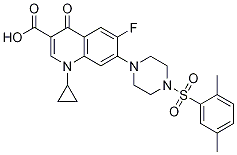 3-Quinolinecarboxylic acid, 1-cyclopropyl-7-[4-[(2,5-diMethylphenyl)sulfonyl]-1-piperazinyl]-6-fluoro-1,4-dihydro-4-oxo- CAS#: 1057749-27-5