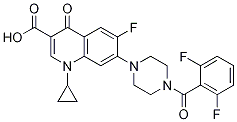 3-Quinolinecarboxylic acid, 1-cyclopropyl-7-[4-(2,6-difluorobenzoyl)-1-piperazinyl]-6-fluoro-1,4-dihydro-4-oxo- CAS#: 1054129-11-1