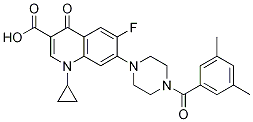 3-Quinolinecarboxylic acid, 1-cyclopropyl-7-[4-(3,5-diMethylbenzoyl)-1-piperazinyl]-6-fluoro-1,4-dihydro-4-oxo- CAS#: 1053950-72-3