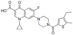 3-Quinolinecarboxylic acid, 1-cyclopropyl-7-[4-[(4-ethyl-5-Methyl-2-thienyl)carbonyl]-1-piperazinyl]-6-fluoro-1,4-dihydro-4-oxo- CAS#: 1051248-85-1