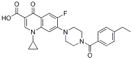 3-Quinolinecarboxylic acid, 1-cyclopropyl-7-[4-(4-ethylbenzoyl)-1-piperazinyl]-6-fluoro-1,4-dihydro-4-oxo- CAS#: 1053950-79-0