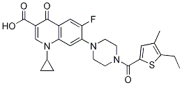 3-Quinolinecarboxylic acid, 1-cyclopropyl-7-[4-[(5-ethyl-4-Methyl-2-thienyl)carbonyl]-1-piperazinyl]-6-fluoro-1,4-dihydro-4-oxo- CAS#: 1054011-39-0