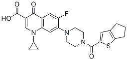 3-Quinolinecarboxylic acid, 1-cyclopropyl-7-[4-[(5,6-dihydro-4H-cyclopenta[b]thien-2-yl)carbonyl]-1-piperazinyl]-6-fluoro-1,4-dihydro-4-oxo- CAS#: 1053951-63-5